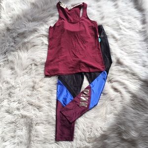 NWT!! VS Pink Set Leggings +  Workout tank